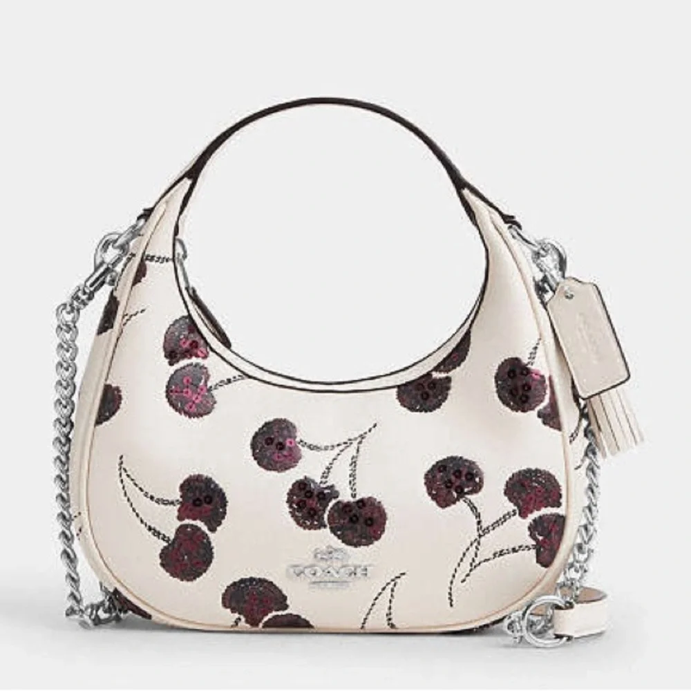 NWT COACH Carmen Leather Mini Crossbody Bag With Cherry‎ Print